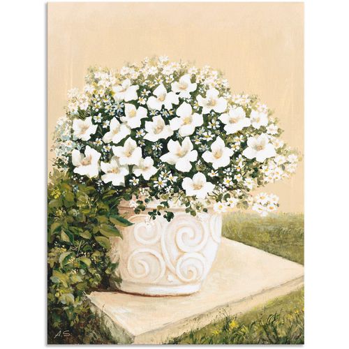 4057738406150 - Wandbild ARTLAND Blumentopf I Bilder Gr B H 30 cm x 40 cm Alu-Dibond-Druck Blumen 1 St beige (naturfarben) Bild Poster Bilder als Alubild Leinwandbild Wandaufkleber oder in versch Größen