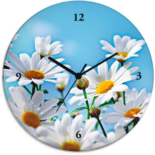 4055327081054 - Wanduhr ARTLAND Blumen - Margeriten Wanduhren Gr T 18 cm Quarzuhr weiß Wanduhren wahlweise mit Quarz- oder Funhuhrwerk lautlos ohne Tickgeräusche 4055327081054 - Wanduhr ARTLAND Blumen - Margeriten Wanduhren Gr T 18 cm Quarzuhr weiß Wanduhren wahlweise mit Quarz- oder Funhuhrwerk lautlos ohne Tickgeräusche