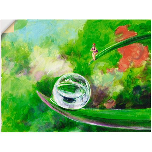 4057738569442 - Wandbild ARTLAND Glückssee Bilder Gr B H 60 cm x 45 cm Wandaufkleber - Vinyl Gräser 1 St grün Bild Kunstdruck Kunstdrucke Bilder als Leinwandbild Wandaufkleber oder Poster in versch Größen