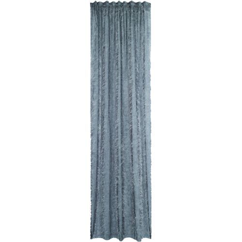 4043343508112 - Vorhang Loik Gardinen Gr 245 cm verdeckte Schlaufen 140 cm silberfarben Verdeckte Schlaufen Fransen modern edel Wohnzimmer Schlafzimmer