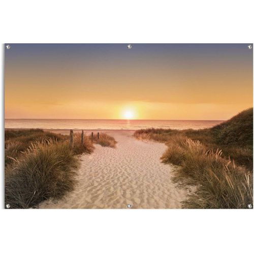8714597620436 - Poster REINDERS Sonnenuntergang Bilder Gr B H T 120 cm x 80 cm x 01 cm orange Poster leichtes und wasserfestes Gartenposter für den Außeneinsatz