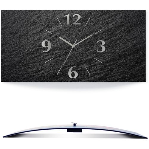 4062144832912 - Wanduhr ARTLAND Schiefer Wanduhren Gr B H T 60 cm x 30 cm x 03 cm Quarzuhr schwarz Wanduhren analog 60 cm