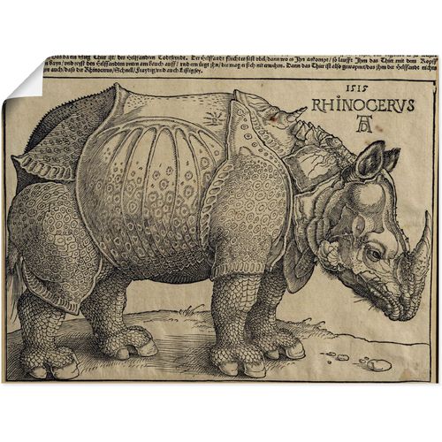 4055327696470 - Wandbild ARTLAND Nashorn 1515 Für König Emanuel Bilder Gr B H 40 cm x 30 cm Poster Wildtiere 1 St beige (naturfarben) Bild Poster Bilder als Leinwandbild Wandaufkleber oder in versch Größen 4055327696470 - Wandbild ARTLAND Nashorn 1515 Für König Emanuel Bilder Gr B H 40 cm x 30 cm Poster Wildtiere 1 St beige (naturfarben) Bild Poster Bilder als Leinwandbild Wandaufkleber oder in versch Größen