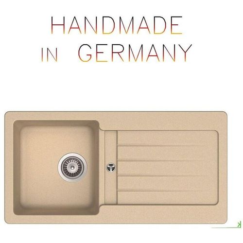 4260586559118 - Keenberk - Granitspüle Victory s-vel 86080 - creme ab 45er Unterschrank 860 x 435 mm