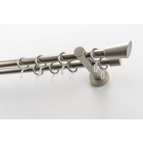 9002777308908 - Gardinenstange GARESA MOLIS Gardinenstangen Gr L 330 cm Ø 20 mm 2 läufig silberfarben (mattchromfarben) Kinder Gardinenstangen für Vorhanggarnitur verlängerbar Wandmontage Keil mit Ringe und Haken 9002777308908 - Gardinenstange GARESA MOLIS Gardinenstangen Gr L 330 cm Ø 20 mm 2 läufig silberfarben (mattchromfarben) Kinder Gardinenstangen für Vorhanggarnitur verlängerbar Wandmontage Keil mit Ringe und Haken