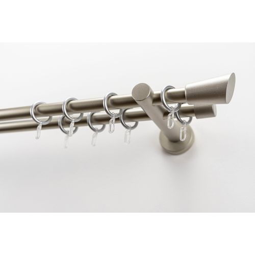 9002777309059 - Gardinenstange GARESA MOLIS Gardinenstangen Gr L 480 cm Ø 20 mm 2 läufig silberfarben (mattchromfarben) Kinder Gardinenstangen für Vorhanggarnitur verlängerbar Wandmontage Keil mit Ringe und Haken 9002777309059 - Gardinenstange GARESA MOLIS Gardinenstangen Gr L 480 cm Ø 20 mm 2 läufig silberfarben (mattchromfarben) Kinder Gardinenstangen für Vorhanggarnitur verlängerbar Wandmontage Keil mit Ringe und Haken