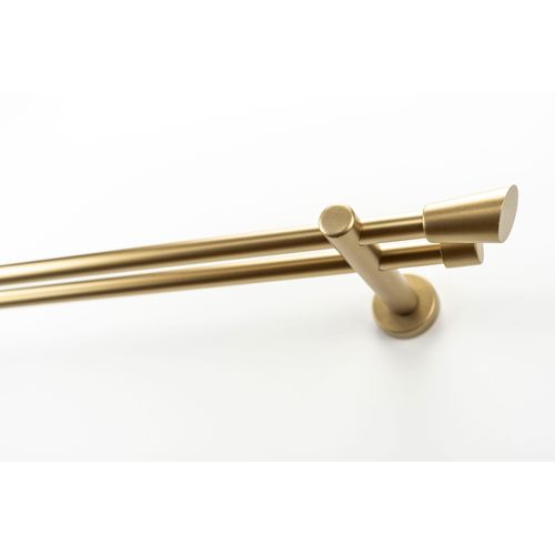 9002777206976 - Gardinenstange GARESA MOLIS Gardinenstangen Gr L 370 cm Ø 20 mm 2 läufig goldfarben (mattgoldfarben) Kinder Gardinenstangen für Vorhanggarnitur verlängerbar Wandmontage Keil ohne Ringe 9002777206976 - Gardinenstange GARESA MOLIS Gardinenstangen Gr L 370 cm Ø 20 mm 2 läufig goldfarben (mattgoldfarben) Kinder Gardinenstangen für Vorhanggarnitur verlängerbar Wandmontage Keil ohne Ringe