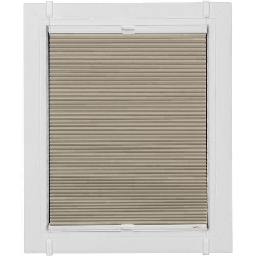 4001442922468 - Wabenplissee One Size Style Honeycomb VD Plissees Gr 210 cm zweiseitig verschiebbar 100 cm beige (sand weiß weiß) Plissees ohne Bohren Zubehörfarbe zum Klemmen