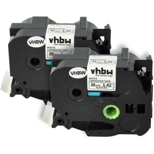 4068201796883 - 2x Schriftband-Kassette Ersatz für Brother TZ-261 TZE-261 für Etiketten-Drucker 36mm Schwarz auf Weiß - Vhbw 4068201796883 - 2x Schriftband-Kassette Ersatz für Brother TZ-261 TZE-261 für Etiketten-Drucker 36mm Schwarz auf Weiß - Vhbw