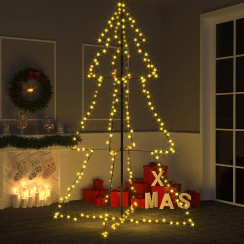 6090177602507 - Longziming - Weihnachtskegelbaum 240 LEDs Indoor Outdoor 118x180 cm