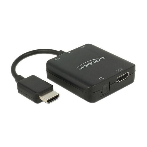 4043619627844 - DeLOCK HDMI Micro USB 20 B HDMI 35 mm Adapter Audio Extractor 4K 30 Hz 015 m schwarz