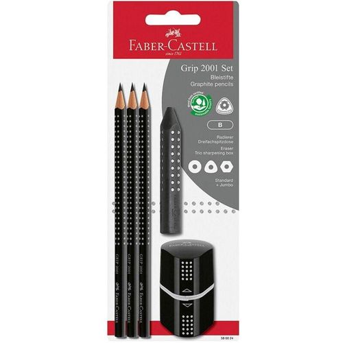 4005405800244 - Schreibset 5-tlg Grip 2001 schwarz  4005405800244 Faber-Castell