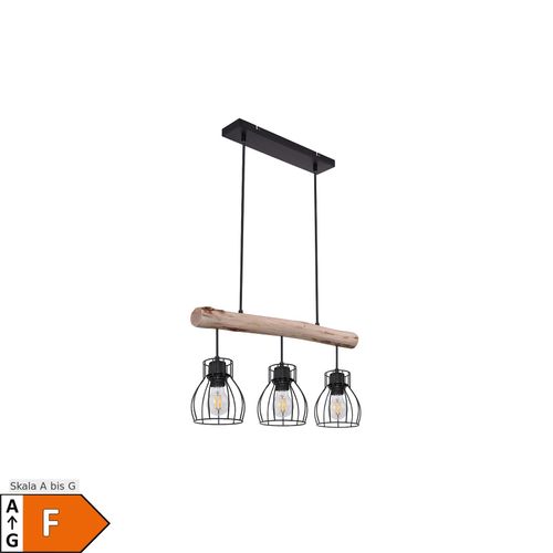 4059157095878 - Etc-shop - Retro Pendel Decken Leuchte Holz Balken fernbedienung Lampe dimmbar im Set inkl rgb led Leuchtmittel