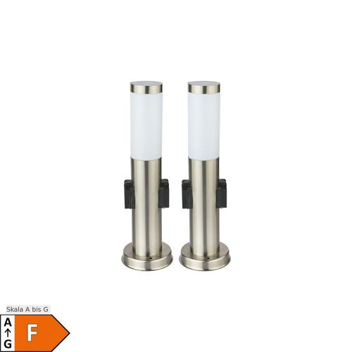 4260462318907 - Etc-shop - 2er Set Farbwechsel Außen Steh Leuchten rgb led Garten Weg Stand Lampen Fernbedienung