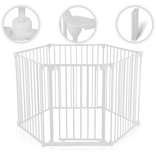 4260196241564 - Kaminschutzgitter 380 cm xxl Absperrgitter 5+1 mit Tür in Weiß (5 Elemente und eine Tür) - premium - Baby Vivo 4260196241564 - Kaminschutzgitter 380 cm xxl Absperrgitter 5+1 mit Tür in Weiß (5 Elemente und eine Tür) - premium - Baby Vivo