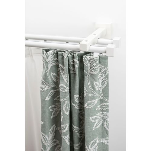 9002777404563 - Gardinenschiene GARESA Cubus Quad Innenlauf Gardinenstangen Gr L 360 cm 1 St 2 läufig weiß Gardinenschienen Innenlauf-Vorhanggarnitur verlängerbar Holz-Aluminium