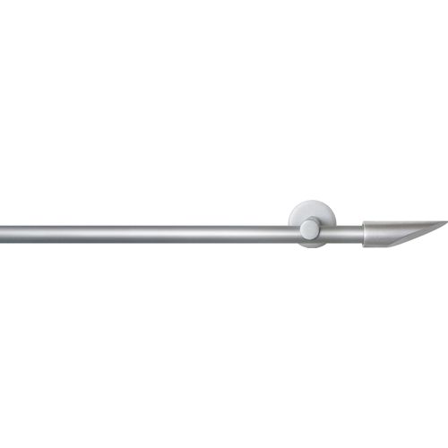 9002777375627 - Gardinenstange GARESA SEFRA Gardinenstangen Gr L 430 cm Ø 16 mm 1 St 2 läufig silberfarben Gardinenstangen nach Maß VorhanggarniturInnenlaufgarnitur verlängerbar Endknopf Keil