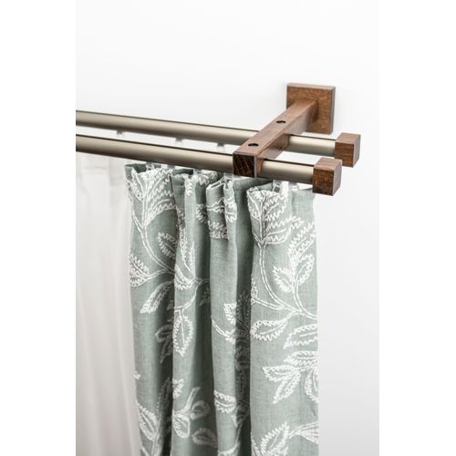 9002777405188 - Gardinenschiene GARESA Cubus Quad Innenlauf Gardinenstangen Gr L 470 cm 1 St 2 läufig braun (chromfarben nussbaum) Gardinenschienen Innenlauf-Vorhanggarnitur verlängerbar Holz-Aluminium 9002777405188 - Gardinenschiene GARESA Cubus Quad Innenlauf Gardinenstangen Gr L 470 cm 1 St 2 läufig braun (chromfarben nussbaum) Gardinenschienen Innenlauf-Vorhanggarnitur verlängerbar Holz-Aluminium