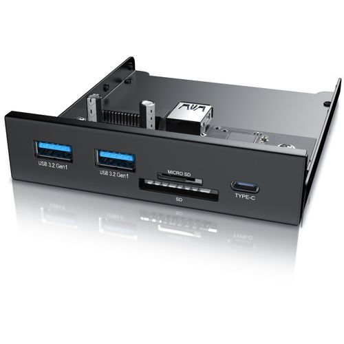 4062861843178 - CSL USB 32 Gen1 Front Panel aus Metall interner Cardreader Speicherkartenleser bis zu 5 Gbit s 5 Schnittstellen schwarz 4062861843178 - CSL USB 32 Gen1 Front Panel aus Metall interner Cardreader Speicherkartenleser bis zu 5 Gbit s 5 Schnittstellen schwarz