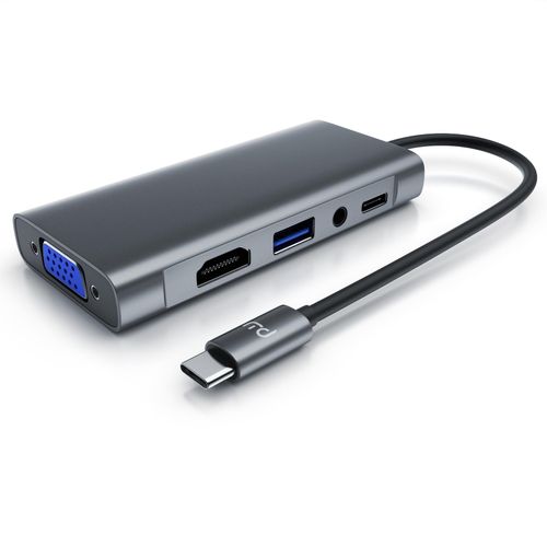 4062861842645 - Primewire 5 in 1 USB 32 Gen1 Typ C Hub zu VGA Adapter 4K HDMI + USB Typ A + Typ C PD Ladeport für Macbook Laptop etc