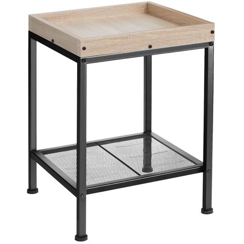 4061173205735 - tectake® Beistelltisch Industrial Style mit Ablage in Tablettform und Gitterablage 415 x 41 x 56 cm