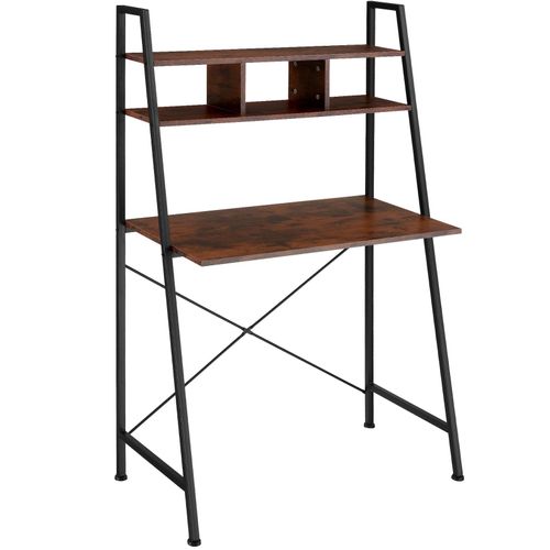 4061173242778 - tectake® Schreibtisch Industrial Style trapezförmiges Gestell 3 Staufächer 855 x 465 x 140 cm