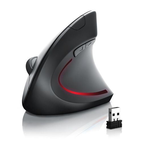 4251259149279 - CSL kabellose vertikale Maus im ergonomischen Design - Vorbeugung gegen Mausarm   Tennisarm (RSI)