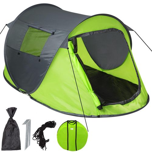 4260435991762 - tectake® Pop-up Wurfzelt für 2 Personen wasserdicht mit Moskitonetz inklusive Heringe Spannseile und Tragetasche 4260435991762 - tectake® Pop-up Wurfzelt für 2 Personen wasserdicht mit Moskitonetz inklusive Heringe Spannseile und Tragetasche