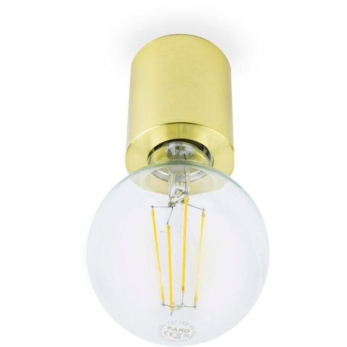 8421776117044 - Faro 62153 Wandleuchte ten 70 E27 15W Aluminium Gold satiniert H7cm Ø6cm dimmbar