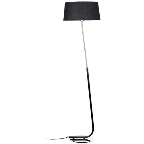 8421776044968 - Faro 29948 Stehleuchte hotel E27 15W Stahl mattschwarz Textil Schwarz L39cm H153cm dimmbar