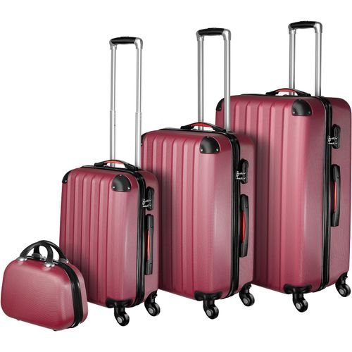 4061173069481 - tectake® Hartschalenkoffer-Set 4-teilig 3 Trolleys und Beauty-Case aus robustem ABS-Kunststoff 360° drehbare abnehmbare Rollen mit TSA-Zahlenschloss 4061173069481 - tectake® Hartschalenkoffer-Set 4-teilig 3 Trolleys und Beauty-Case aus robustem ABS-Kunststoff 360° drehbare abnehmbare Rollen mit TSA-Zahlenschloss