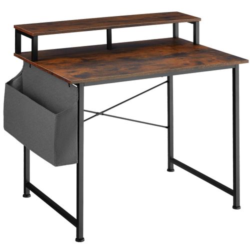4061173231277 - tectake® Schrebitisch Industrial Style mit Monitorständer und Aufbewahrungstasche 120 x 60 x 110 cm