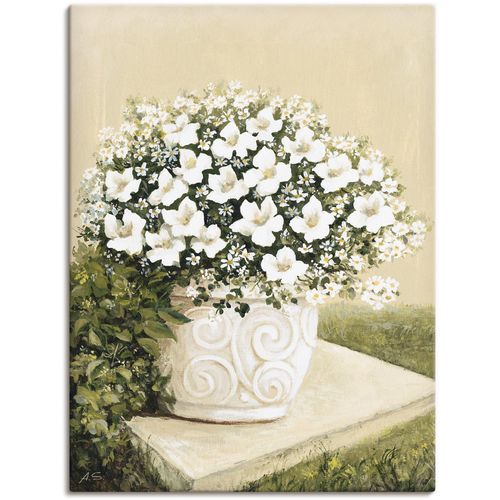 4055327154239 - Wandbild ARTLAND Blumentopf I Bilder Gr B H 30 cm x 40 cm Leinwandbild Blumen 1 St beige (naturfarben) Bild Poster Bilder als Alubild Leinwandbild Wandaufkleber oder in versch Größen