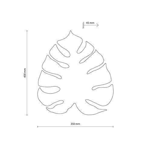 5901780557195 - Wandleuchte Monstera Blattform 3 x G9 Stahl braun