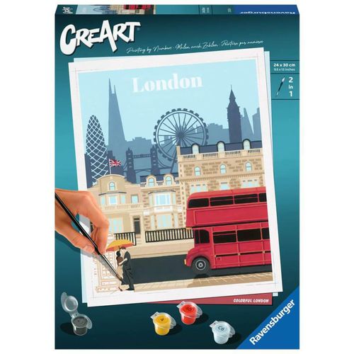 4005556235254 - Malen nach Zahlen RAVENSBURGER CreArt Colorful London Malvorlagen bunt Kinder Malen Zubehör Made in Europe  FSC- schützt Wald - weltweit