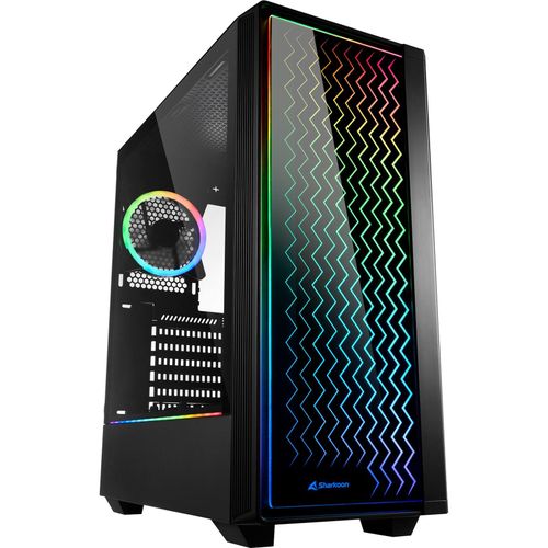 4044951028160 - RGB LIT 200 - mid tower - ATX - Gehäuse - Miditower - Schwarz