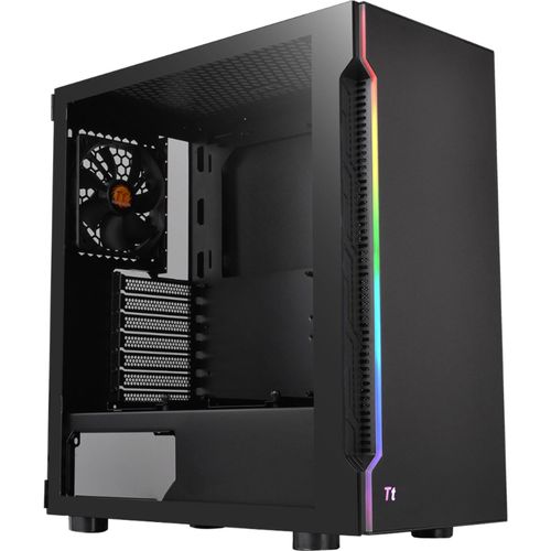 4713227521529 - H200 TG RGB Midi-Tower PC-Gehäuse Schwarz Integrierte Beleuchtung 1 vorinstallierter Lüfter Seitenfenster