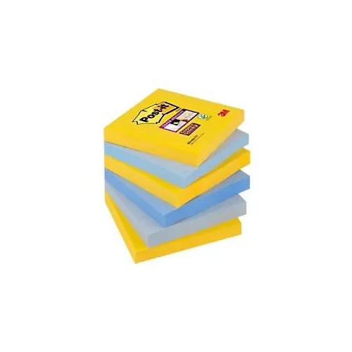 0638060652831 - Post-it New York Super Sticky Haftnotizen 76 x 76 mm Farbig Sortiert Quadratisch 6 Stück à 90 Blatt