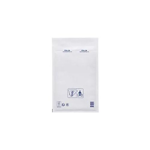 3663777013481 - RAJA Luftpolster-Luftpolster-Versandtaschen Weiß Ohne Fenster 220 (B) x 330 (H) mm Abziehstreifen 75 g m2 Recycelt 95% 100 Stück 3663777013481 - RAJA Luftpolster-Luftpolster-Versandtaschen Weiß Ohne Fenster 220 (B) x 330 (H) mm Abziehstreifen 75 g m2 Recycelt 95% 100 Stück