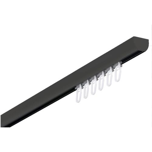 9002777249706 - Gardinenschiene GARESA 400 Gardinenstangen Gr L 500 cm 1 läufig schwarz Gardinenschienen Innenlaufprofil schlicht Deckenmontage Aluminium verlängerbar 9002777249706 - Gardinenschiene GARESA 400 Gardinenstangen Gr L 500 cm 1 läufig schwarz Gardinenschienen Innenlaufprofil schlicht Deckenmontage Aluminium verlängerbar