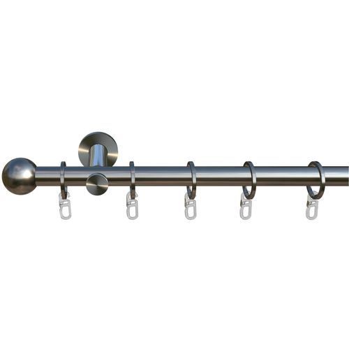 4042627331774 - Gardinenstange Colombes indeko Ø 16 mm 1-läufig Wunschmaßlänge verschraubt Komplett-Set inkl Ringen und Montagematerial silberfarben 4042627331774 - Gardinenstange Colombes indeko Ø 16 mm 1-läufig Wunschmaßlänge verschraubt Komplett-Set inkl Ringen und Montagematerial silberfarben