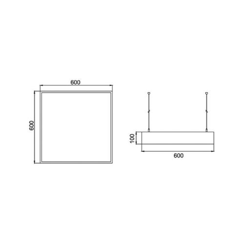 4251433943747 - BRUMBERG LED-Hängeleuchte Biro Square on off silber 3000K