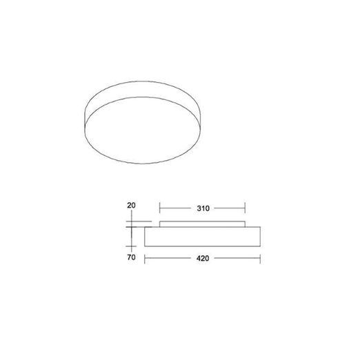 4251433952633 - BRUMBERG Deckenleuchte Celtis Midi E27 Chintz weiß