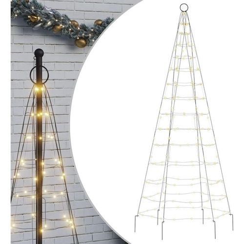 8721012042346 - Vidaxl - LED-Weihnachtsbaum für Fahnenmast 200 LEDs Warmweiß 180 cm Warm white