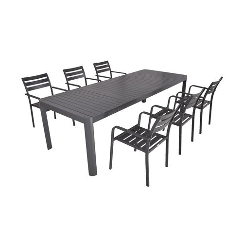 4041908130259 - 7tlg Garten Tischgruppe Sitzgruppe Stapelstuhl Stuhl Aluminium 4041908130259 - 7tlg Garten Tischgruppe Sitzgruppe Stapelstuhl Stuhl Aluminium