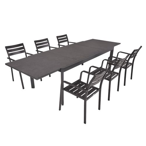 4059865631535 - Garten Tischgruppe Sitzgruppe Tisch Stuhl Stapelstuhl Metall 4059865631535 - Garten Tischgruppe Sitzgruppe Tisch Stuhl Stapelstuhl Metall
