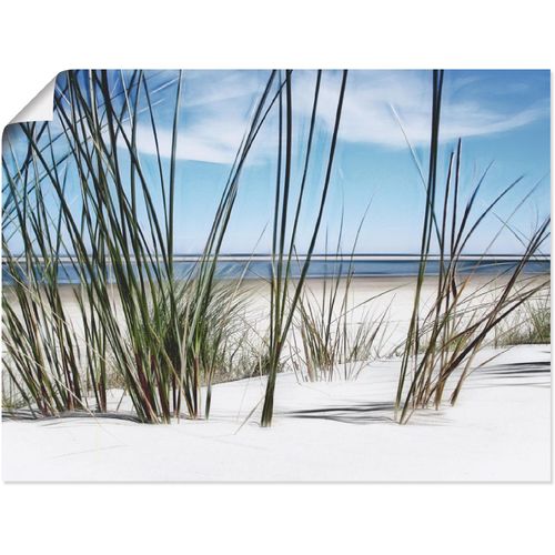 4055327573757 - Wandbild ARTLAND Düne Bilder Gr B H 60 cm x 45 cm Poster Strand 1 St blau Bild Kunstdruck Kunstdrucke Bilder als Leinwandbild Wandaufkleber oder Poster in versch Größen