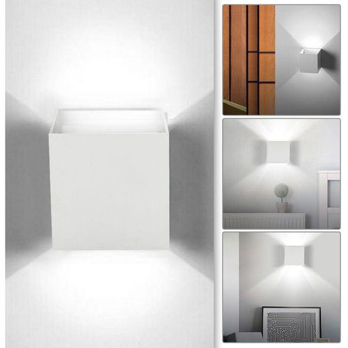 9475631367906 - Led Wandleuchte Wandleuchten IP65 Wohnzimmer Flurlampe Treppen Wandlampe Außen Deko 12W Weiß Kaltweiß - Swanew