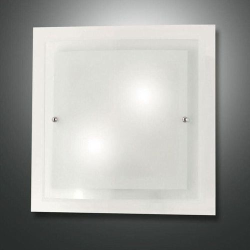 8019282065944 - Wandleuchte Naxar in Weiß E27 2-flammig 300x300mm - white - Fabas Luce