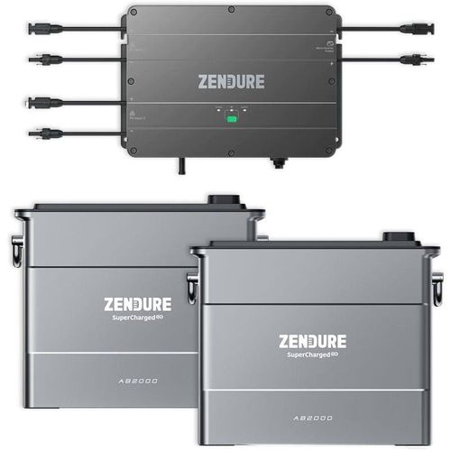 4262440563354 - SolarFlow Set 384kWh Smart pv Hub 1200 mppt mit 2x AB2000 Erweiterungsbatterie - Zendure